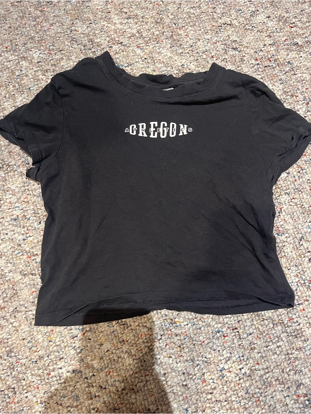 Black 'Oregon' Cropped Tee - Women